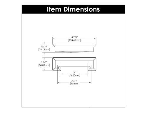 Hickory Hardware 10 Pack Solid Core Kitchen Cabinet Pulls  Luxury Cabinet Handles  Hardware for Doors & Dresser Drawers  3 Inch & 3-3/4 Inch (96mm) Hole Center  Stainless Steel  Studio Collection - Image 5